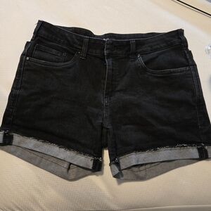 5.11 Tactical Black Jean Shorts Mid-Thigh Cuffed